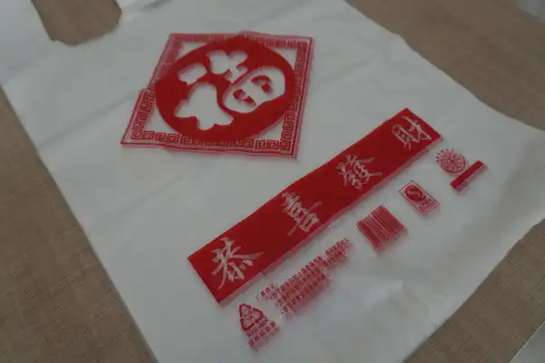 shopping plastic carry bag roll