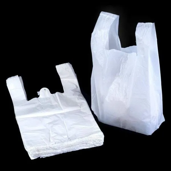  White Plastic Vest Carrier Bags
