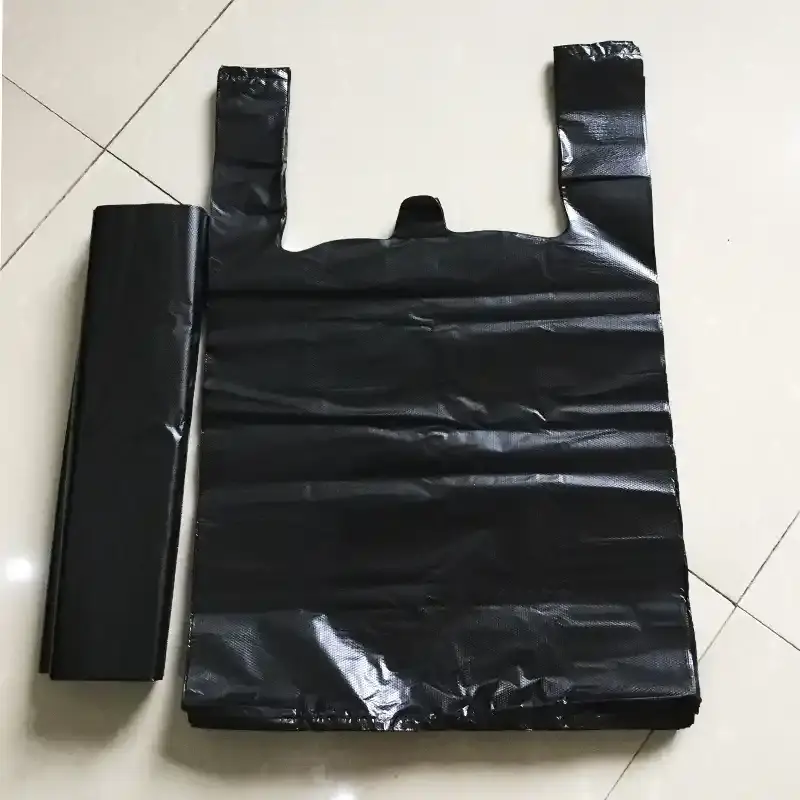 black heavy duty trash bags